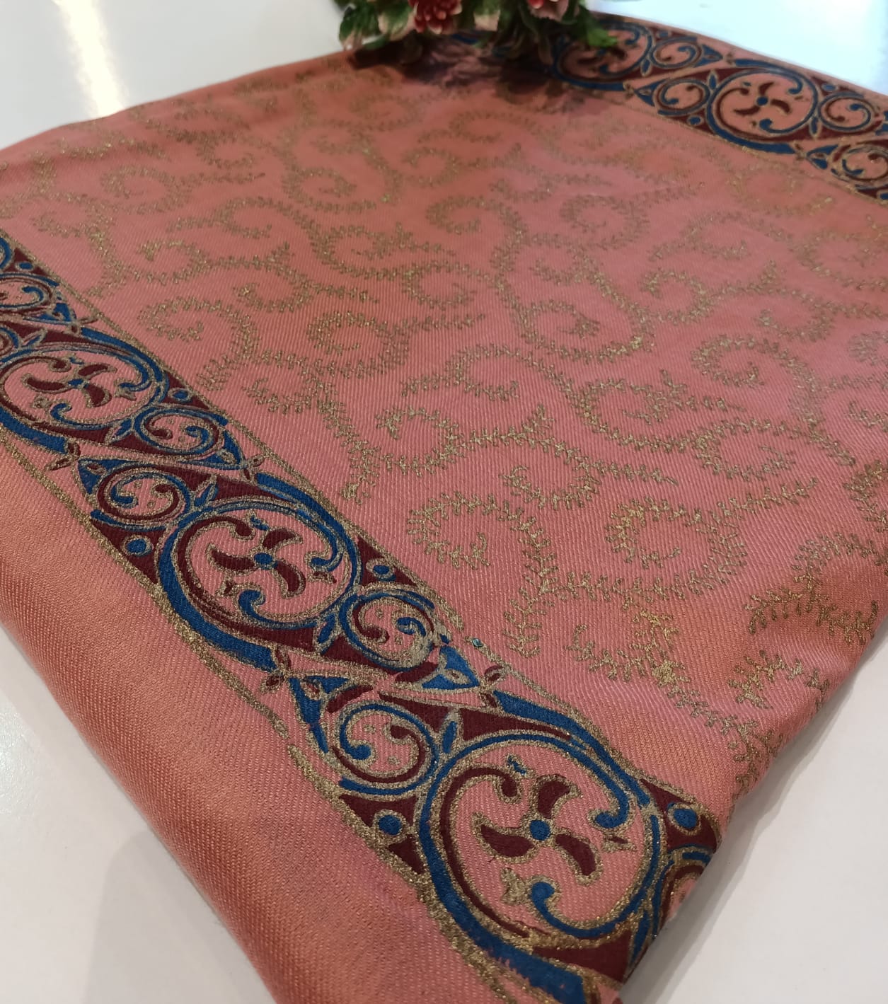 Block Printed Pashmina Shawl