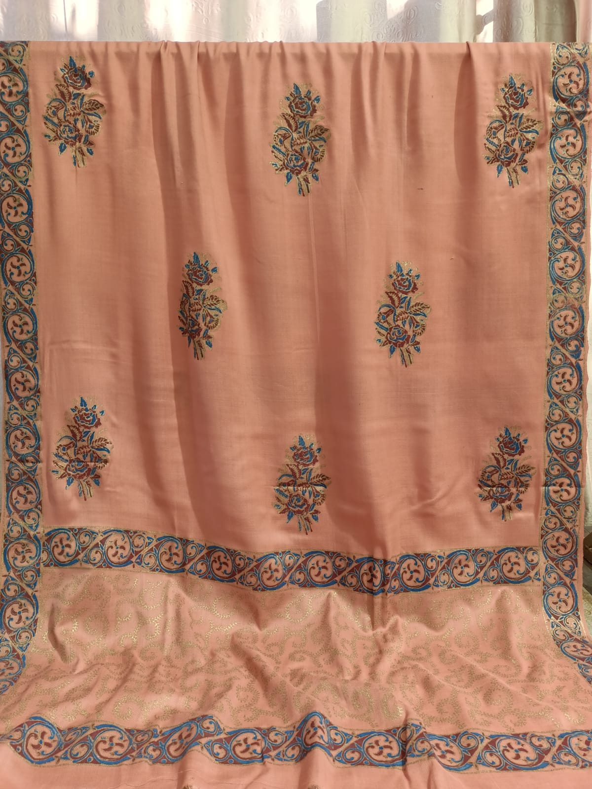 Block Printed Pashmina Shawl