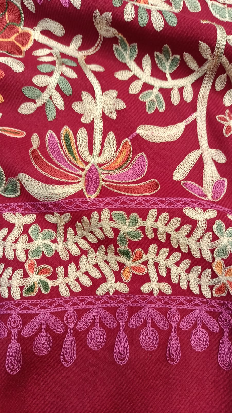 Kalmkar Embroidered Pure Pashmina