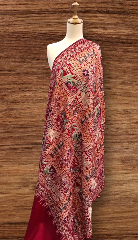 Kalmkar Embroidered Pure Pashmina