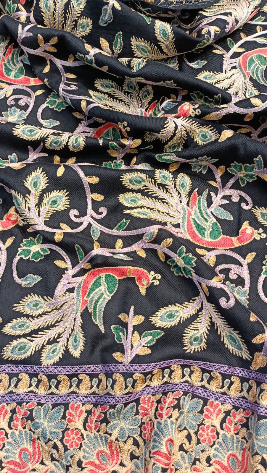 Kalmkar Embroidered Pure Pashmina