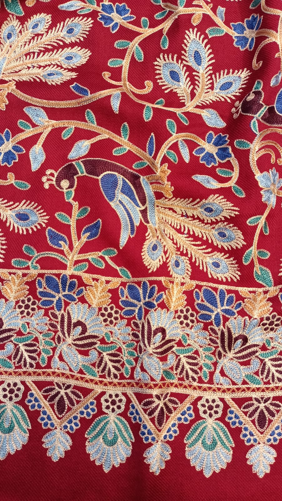 Kalmkar Embroidered Pure Pashmina