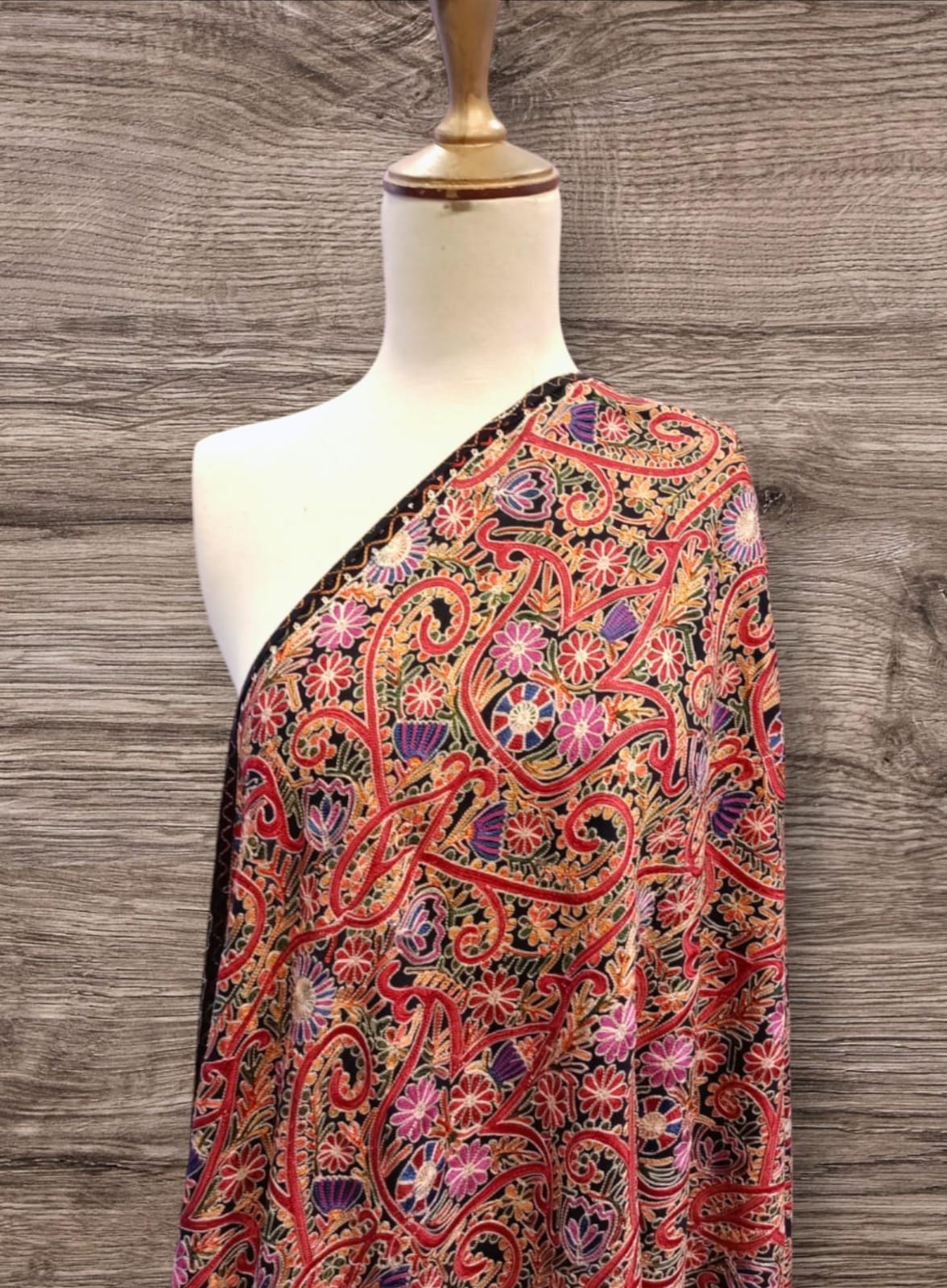 Kalmkar Embroidered Pure Pashmina