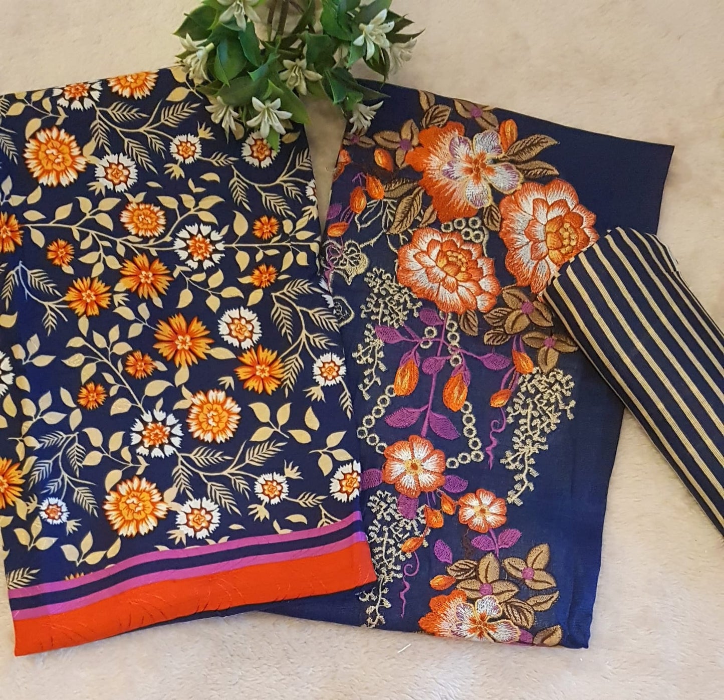 Ittehad Khaddar Embroidered Shirt & Dupatta