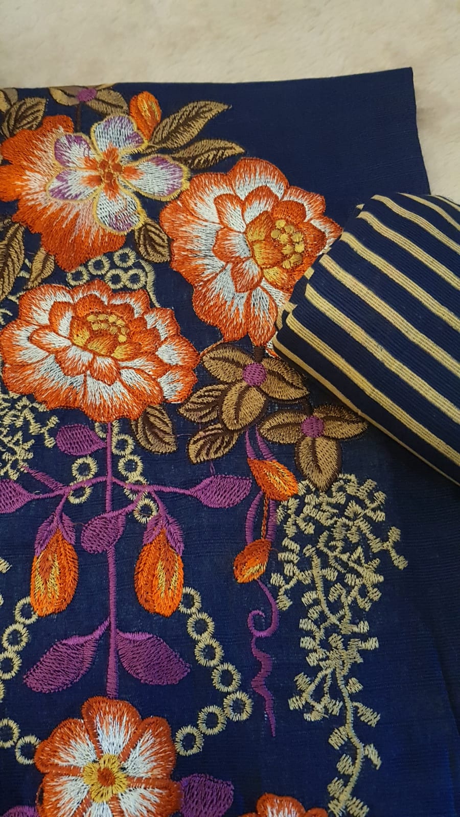 Ittehad Khaddar Embroidered Shirt & Dupatta