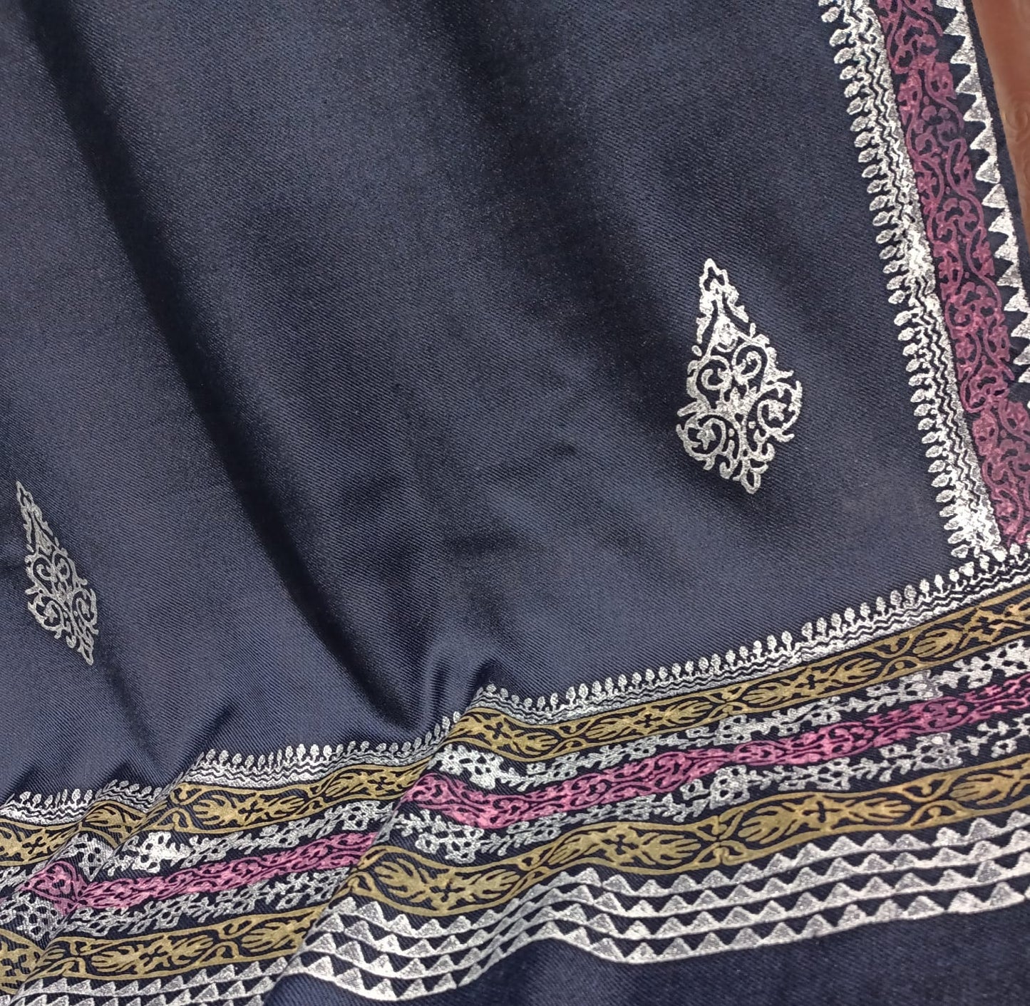 Block Printed Pashmina Shawl