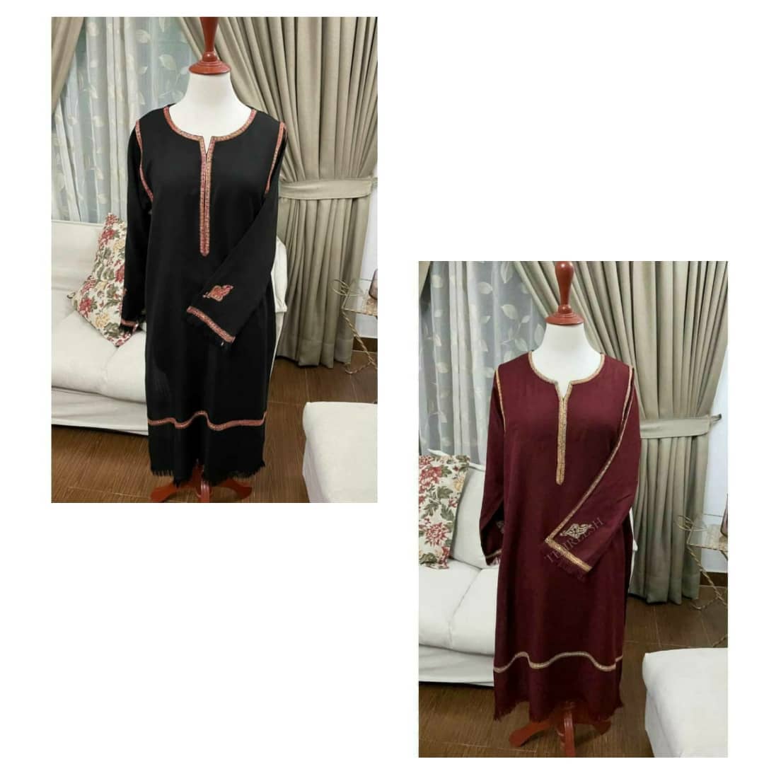 FJ24-03 Hand Embroidered Pashmina Kurta