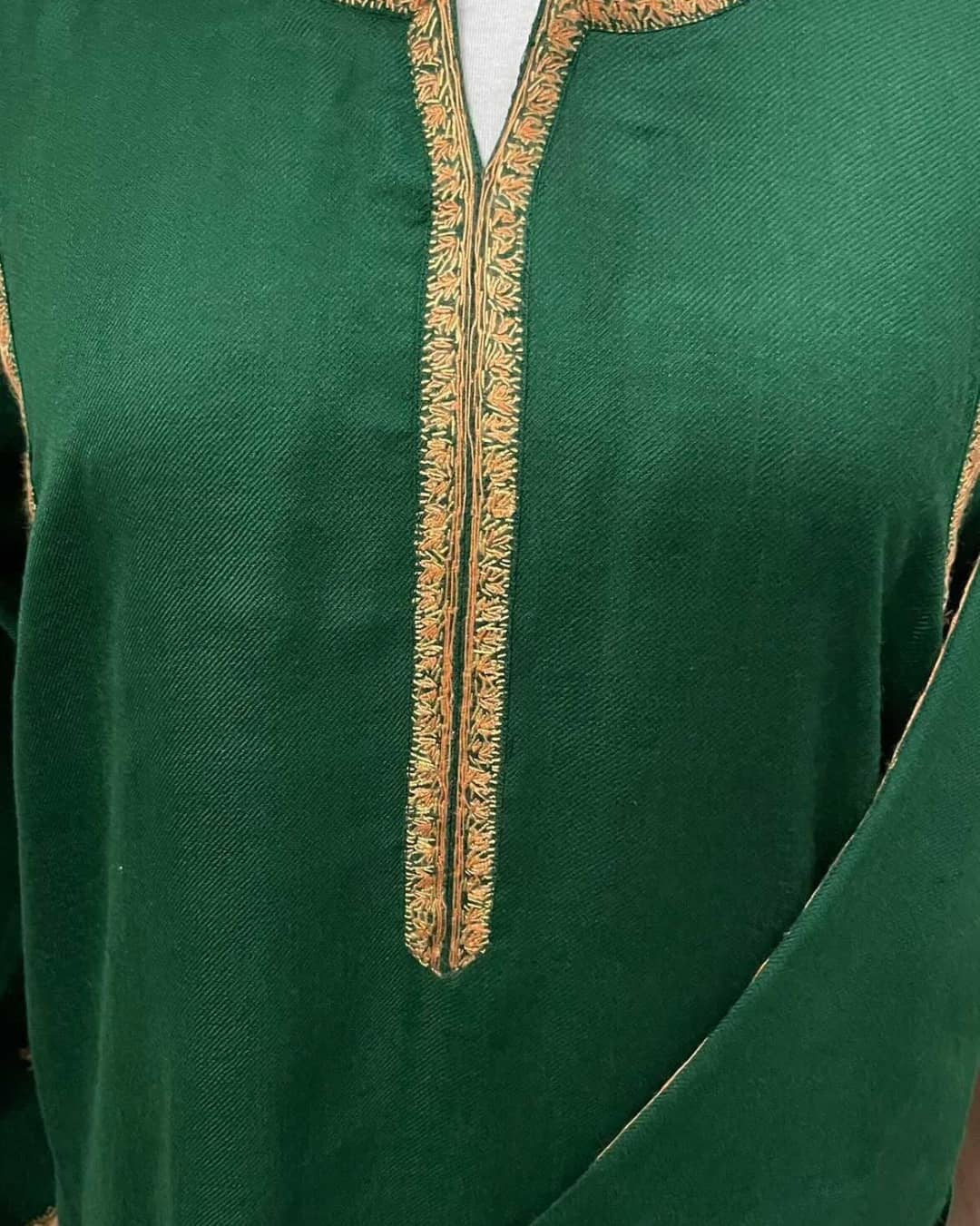 FJ24-03 Hand Embroidered Pashmina Kurta