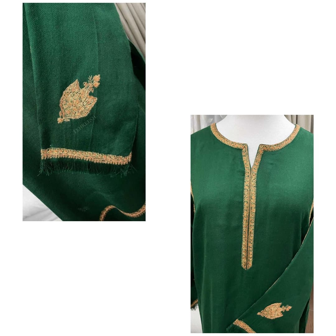 FJ24-03 Hand Embroidered Pashmina Kurta